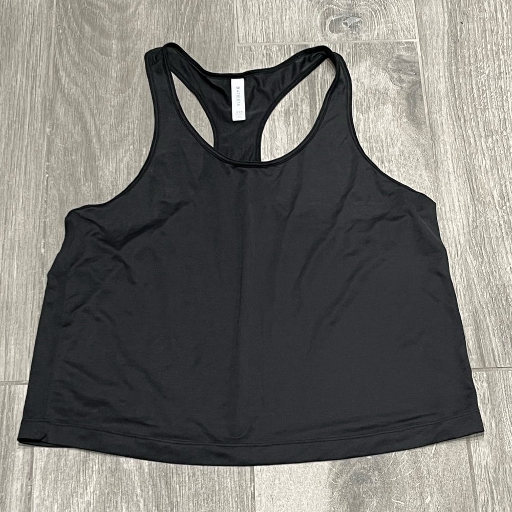 Athleta crop black muscle tank- XXS